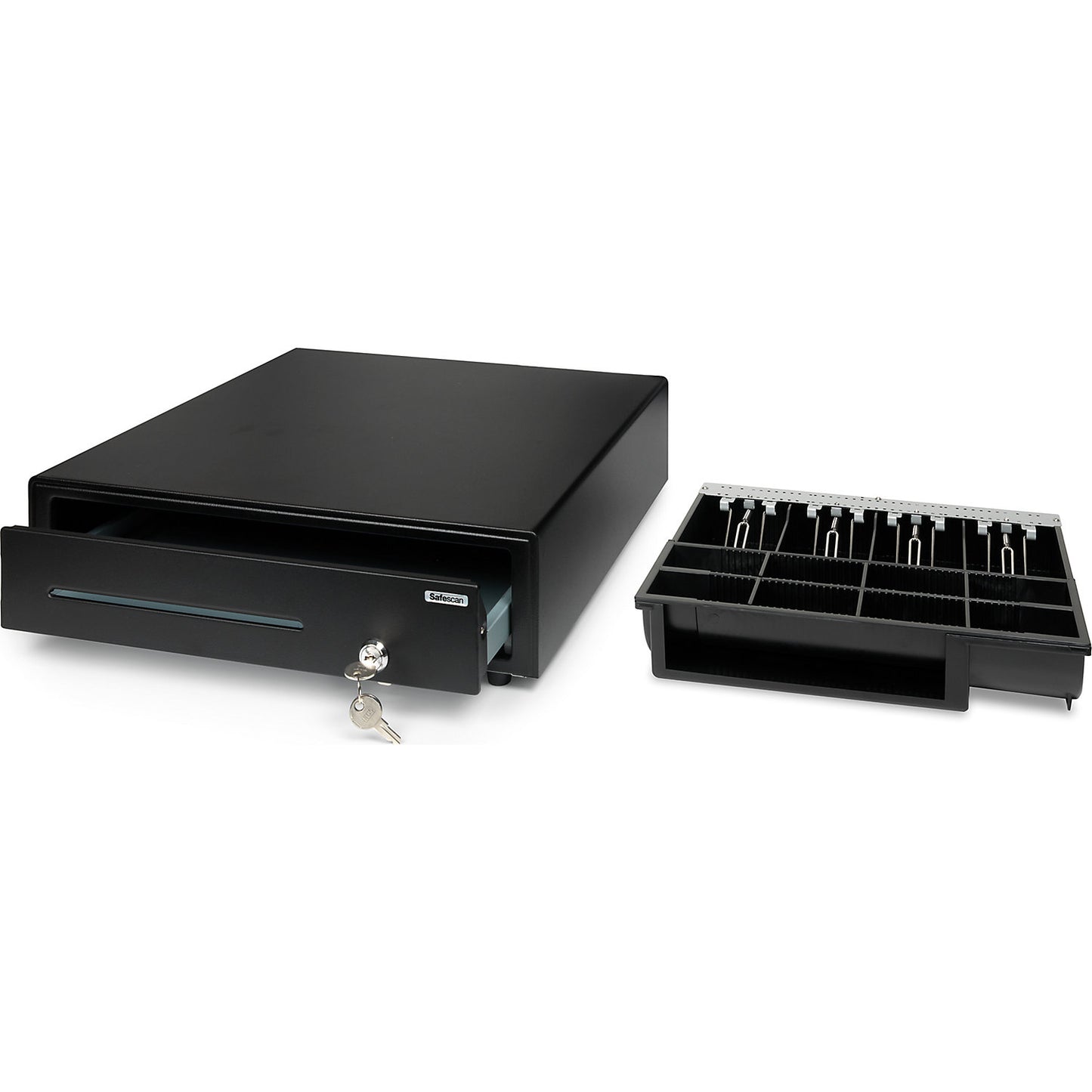 Cash drawer, SAFESCAN standard 4141, 8 coin compartments / 4 banknote compartments.