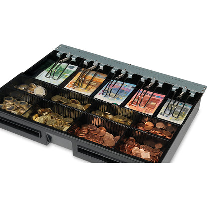 Cash drawer insert, SAFESCAN 4646T, 5 compartments for banknotes.
