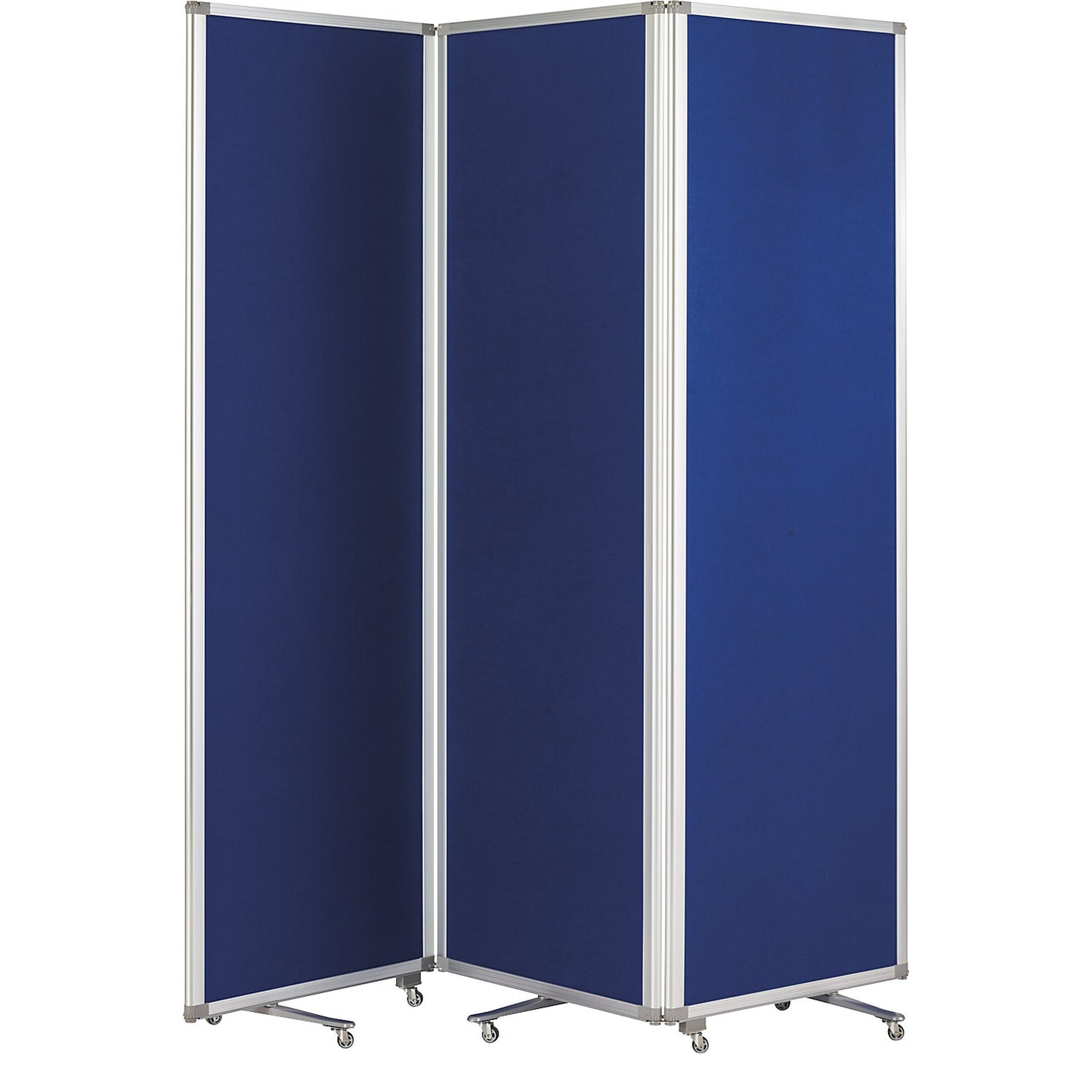 Presentation board, folding and mobile, HxWxD 1800 x 1810 x 370 mm.