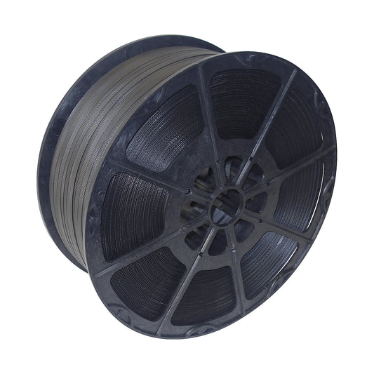 PP strapping, for strap dispensers, core Ø 55 mm, strap width 12 mm.