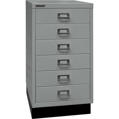 MultiDrawer™ 39 series, with plinth, A3, 6 drawers, silver, black.