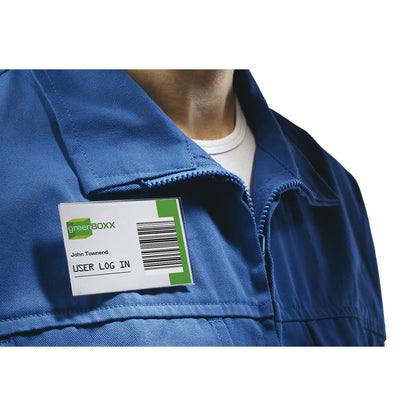 Name badges with combination clasp, HxW 54 x 90 mm, pack of 50.