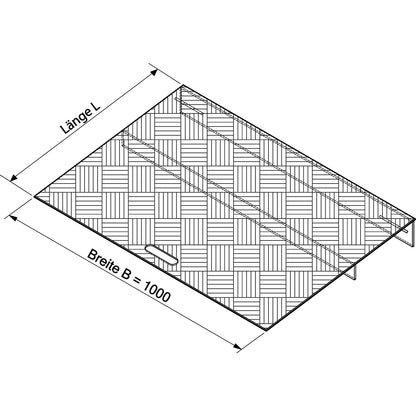 Bridge plate, variable to adjust, 120 - 165 mm height difference.