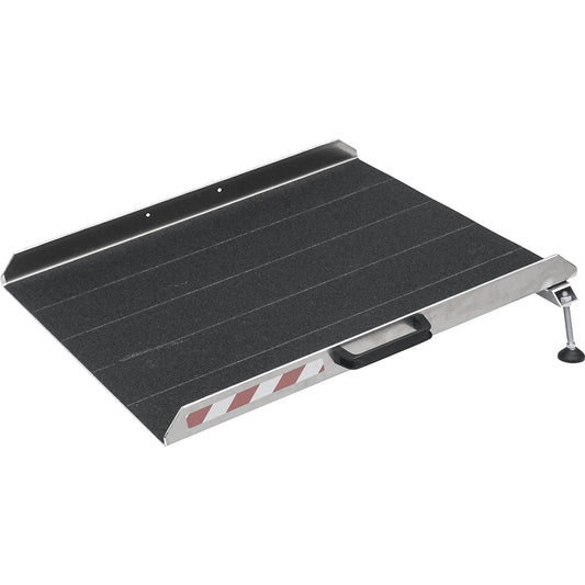 Bridge plate with raised edges, max. load 300 kg, 30 - 80 mm height difference.