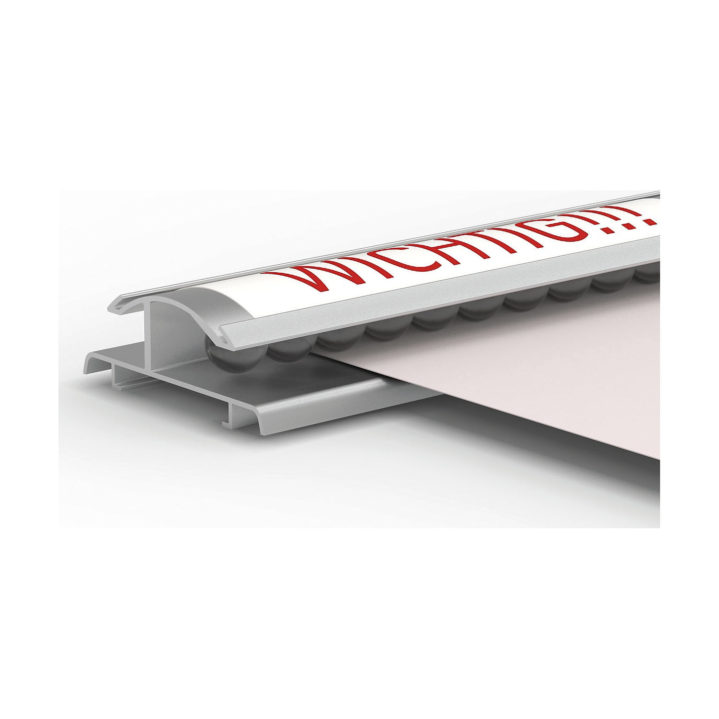 Ballfix rail, aluminium, length 500 mm.