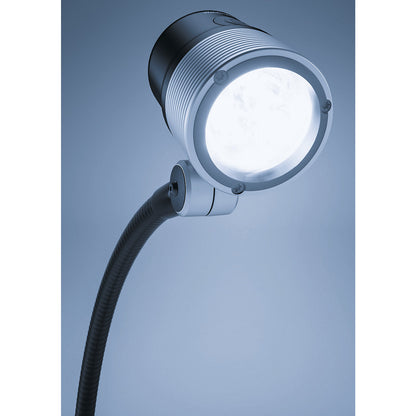 LED flexible arm machine lamp, 8 W, spotlight with beam angle 40°.