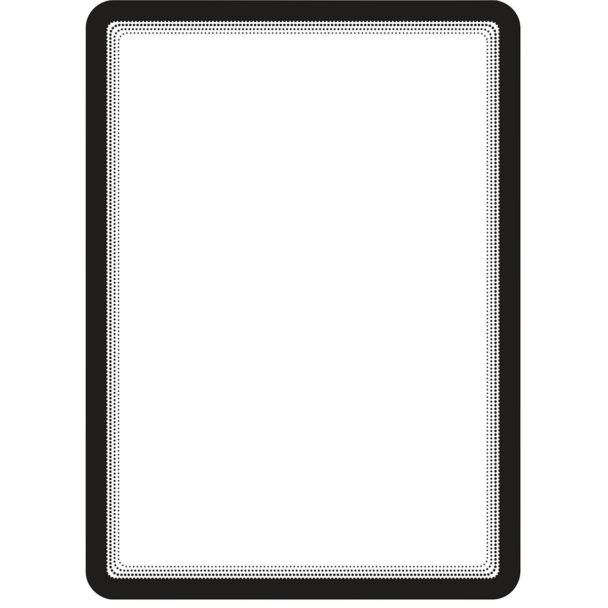 Transparent sleeve for documents, A4, with magnetic latch, black, pack of 2.