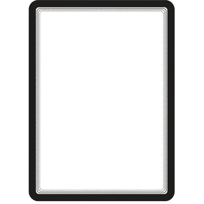 Transparent sleeve for documents, A4, with magnetic latch, self adhesive, black, pack of 2.