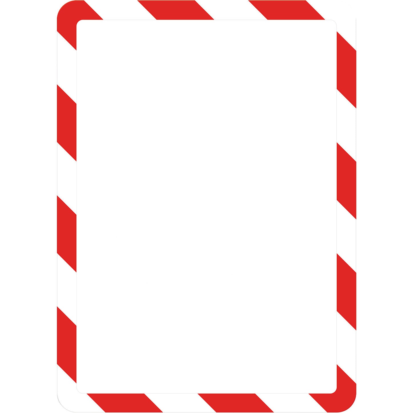 Transparent sleeve for documents, A4, with magnetic latch, red / white, pack of 2.