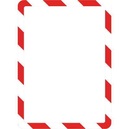 Transparent sleeve for documents, A4, with magnetic latch, red / white, pack of 2.