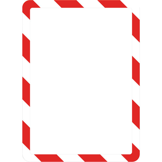 Transparent sleeve for documents, A4, with magnetic latch, red / white, pack of 2.