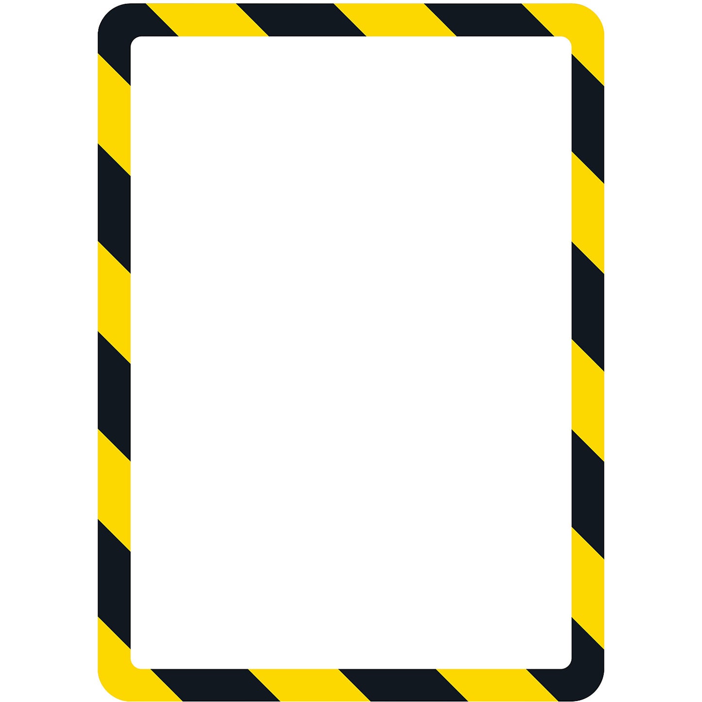 Transparent sleeve for documents, A4, with magnetic latch, yellow / black, pack of 2.