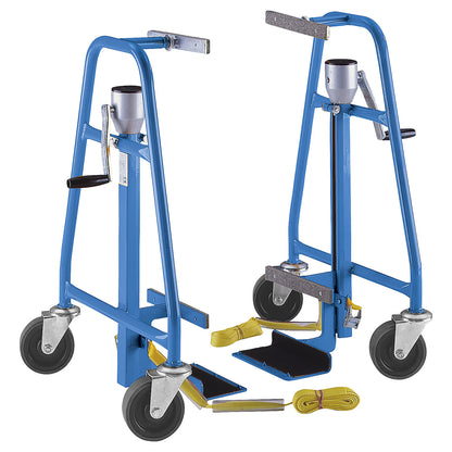 Furniture mover, mechanical, pack of 2, max. load 600 kg, lift 300 mm.