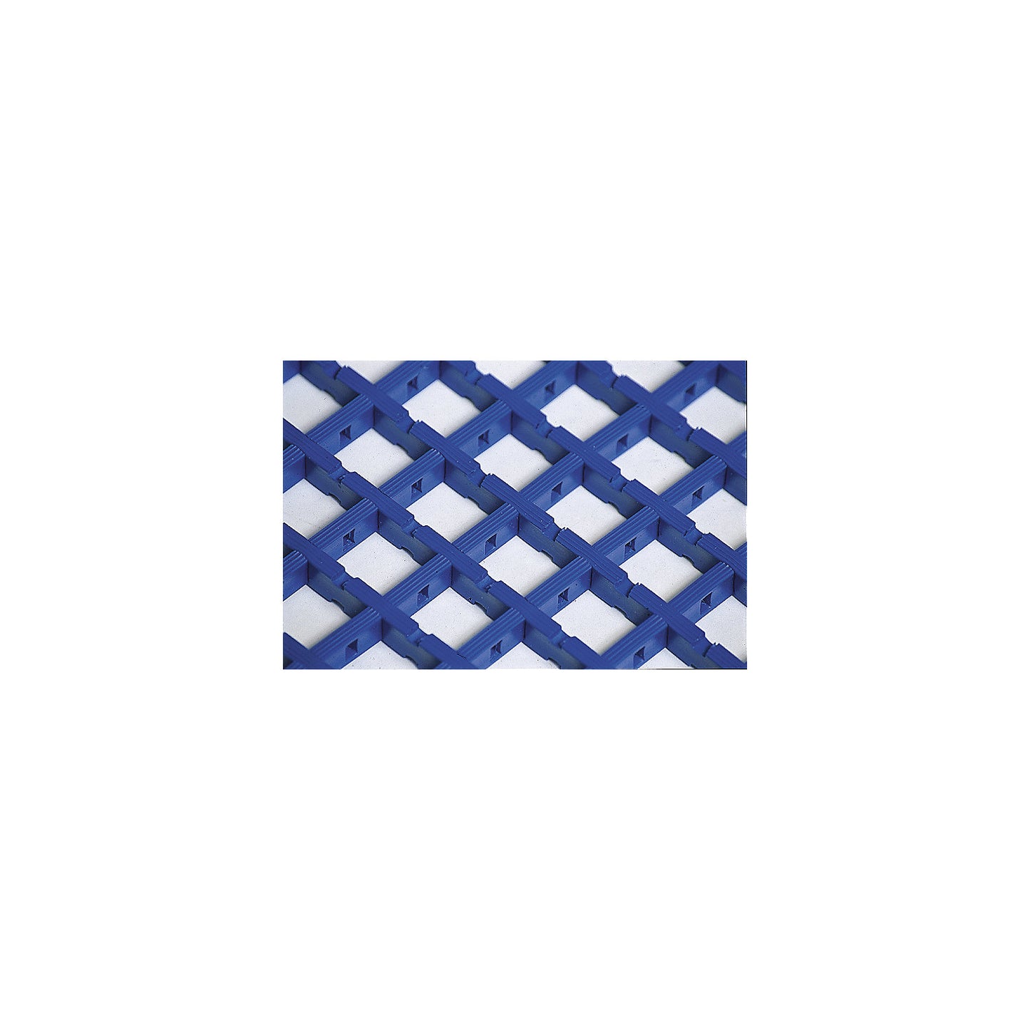Vinyl anti-fatigue matting COBAmat®, single weave, per m, mesh size 22 x 22 mm, blue.