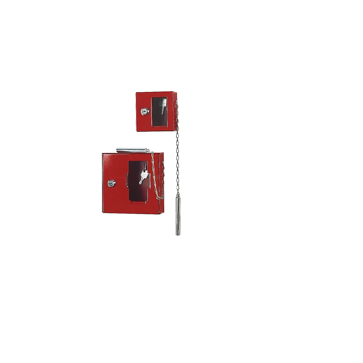 Emergency key box with glass window, with hammer for smashing the glass, HxWxD 150 x 120 x 32 mm, pack of 3.