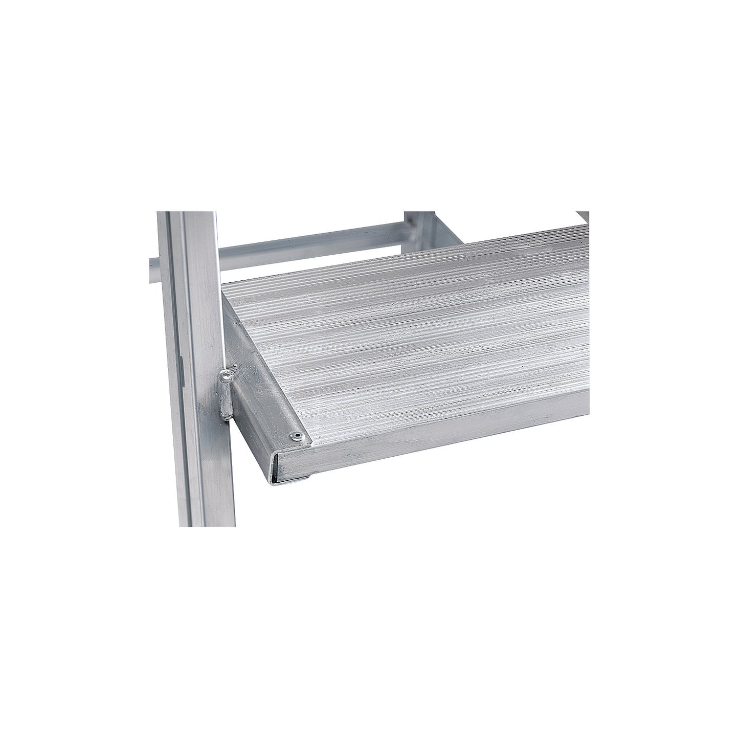 Platform steps with single sided access, platform and steps made of light alloy, 5 steps inclusive platforms.