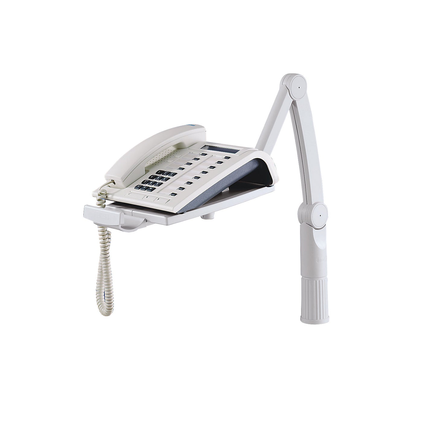 Telephone swivel arm, rotates 360°, black.