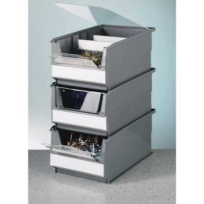 Transparent front panel, for open fronted storage bin, pack of 10, capacity 7.2 l.