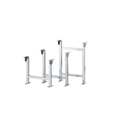 Dual frame support, zinc plated, track width 500 mm, adjustment range 470 - 750 mm.