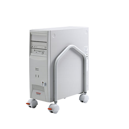 PC stand, mobile, HxD 400 x 330 mm, construction with or without tilt position, light grey RAL 7035.