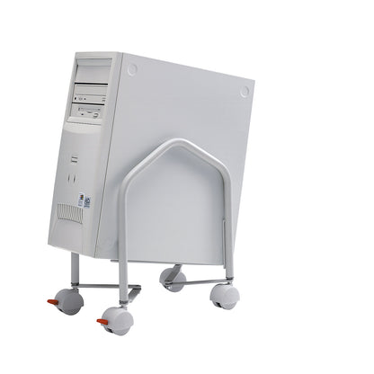 PC stand, mobile, HxD 400 x 330 mm, construction with or without tilt position, light grey RAL 7035.