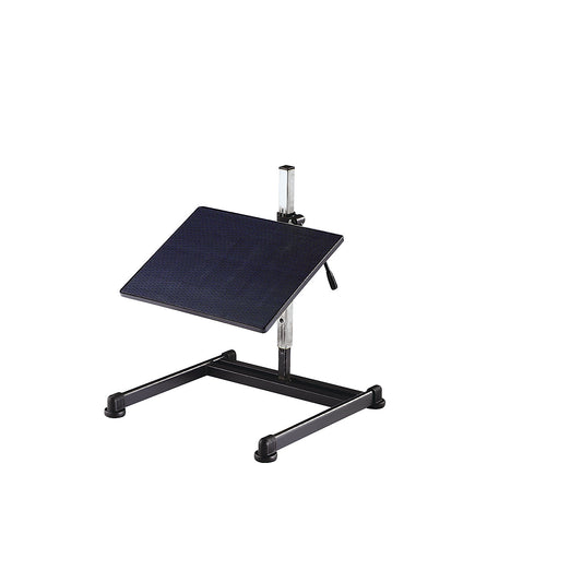 Foot rest, with ribbed rubber covering, with plastic floor glides.