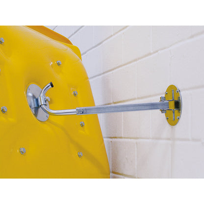 Observation mirror, frame with yellow/black warning stripes, WxH 500 x 300 mm.