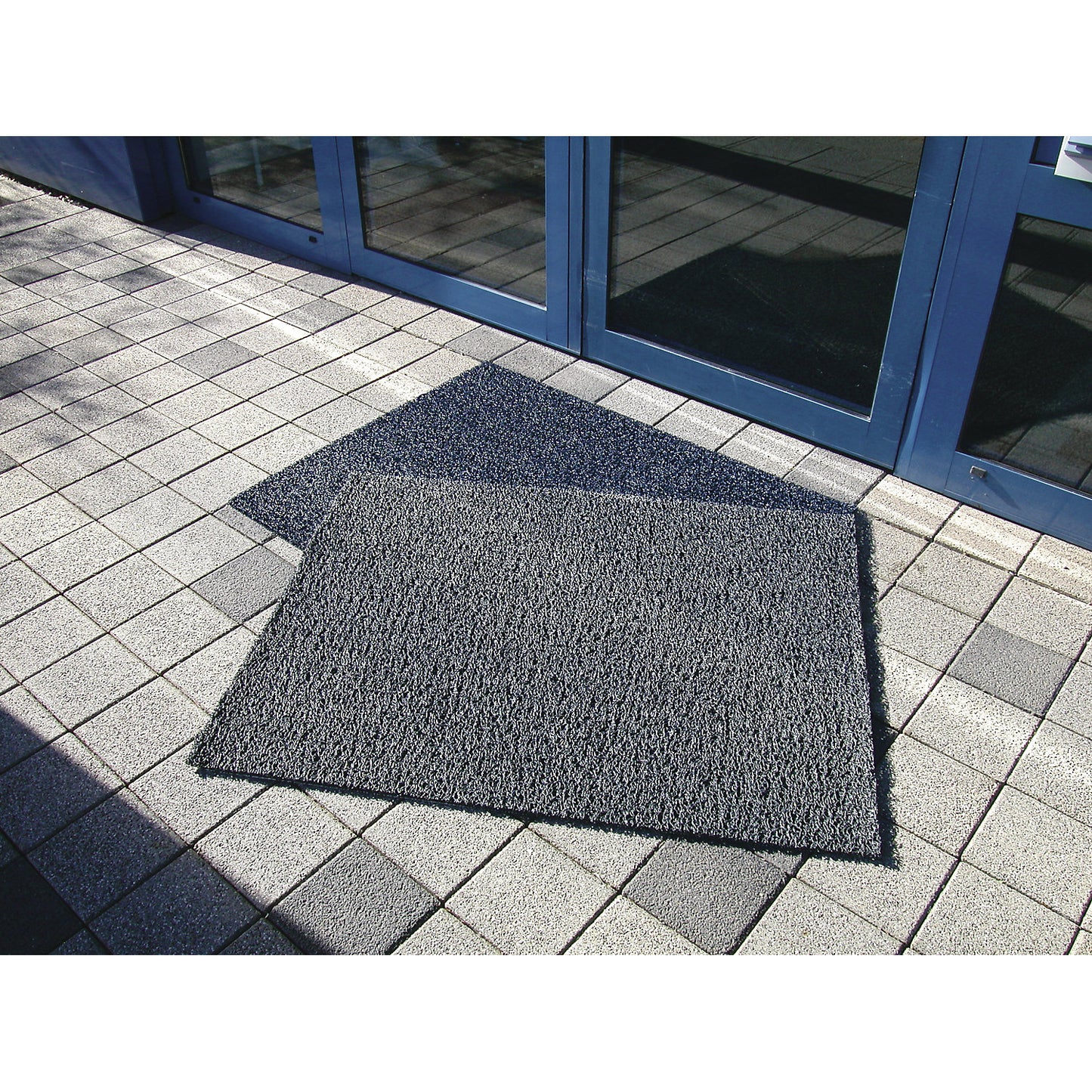 Entrance matting, flame resistant, width 1200 mm, sold by the metre, blue.