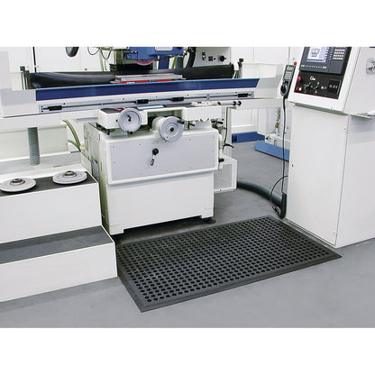 Worksafe perforated workstation matting, nitrile rubber, blue.