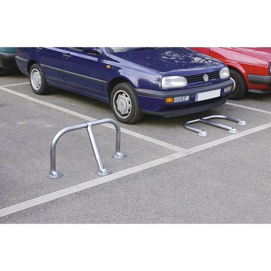 Barrier post, tilting, individually locking, pipe Ø 48 mm.