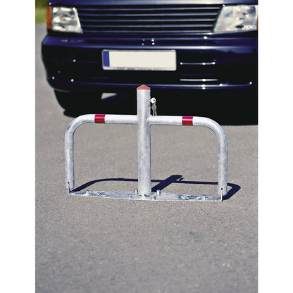 Parking rails made of steel, folding, cylinder lock, common key, 1+ items.
