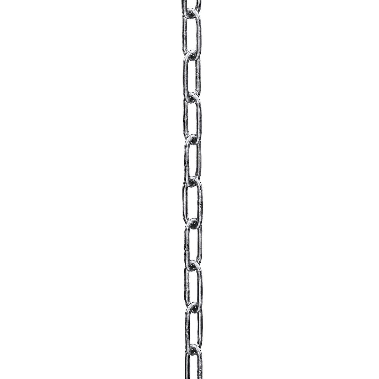 Stainless steel chain, spacing 36 mm, sold by the metre.