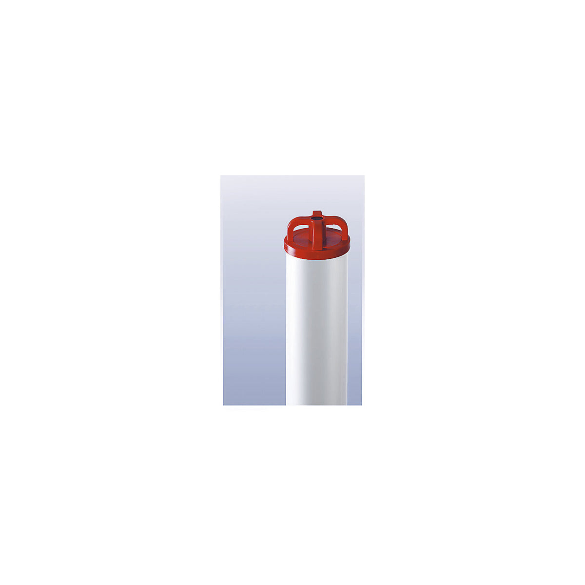 Barrier posts, plastic, to bolt in place, with chain head.