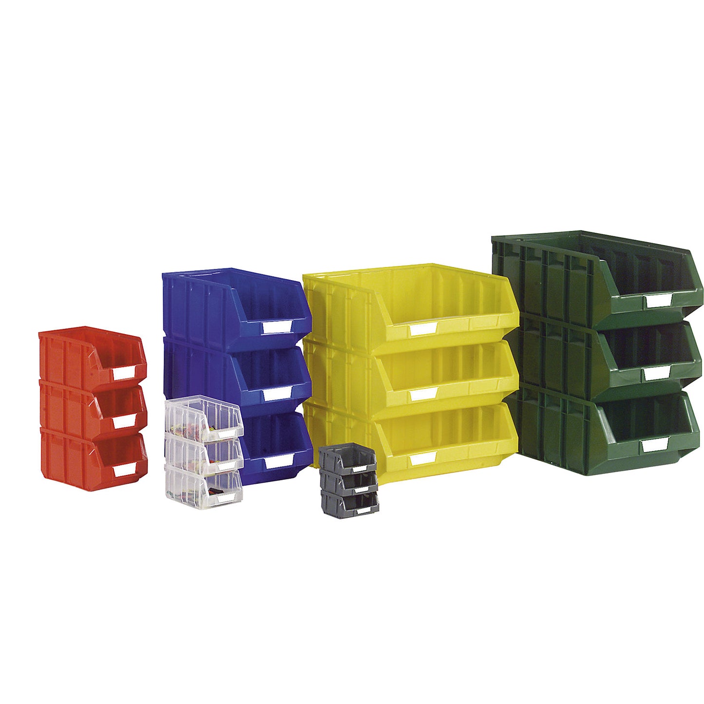 Open fronted storage bin made of polyethylene, LxWxH 480 x 297 x 189 mm, red, pack of 12.
