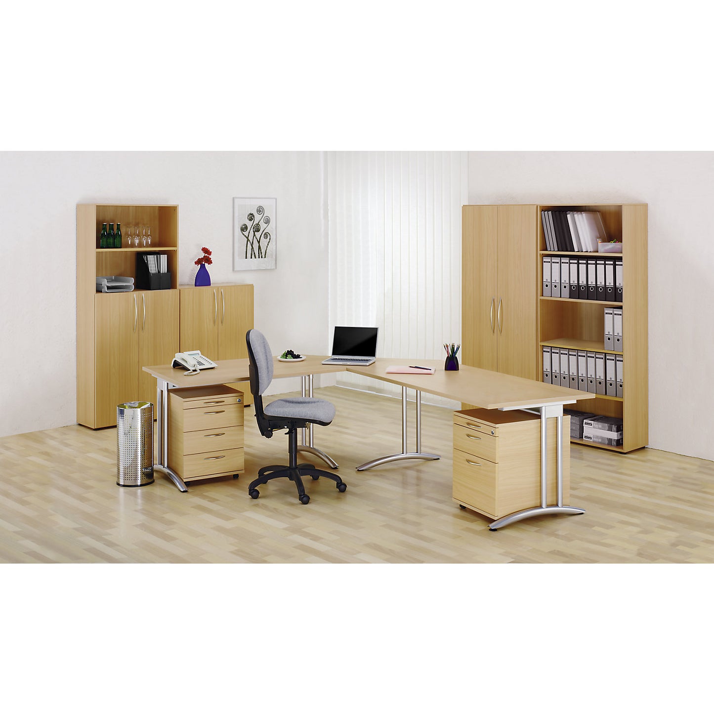 Desk, HxD 720 x 800 mm, width 1200 mm, light grey.