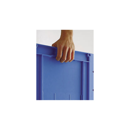 Euro size stacking containers, external LxWxH 400 x 300 x 120 mm, grey, pack of 6.