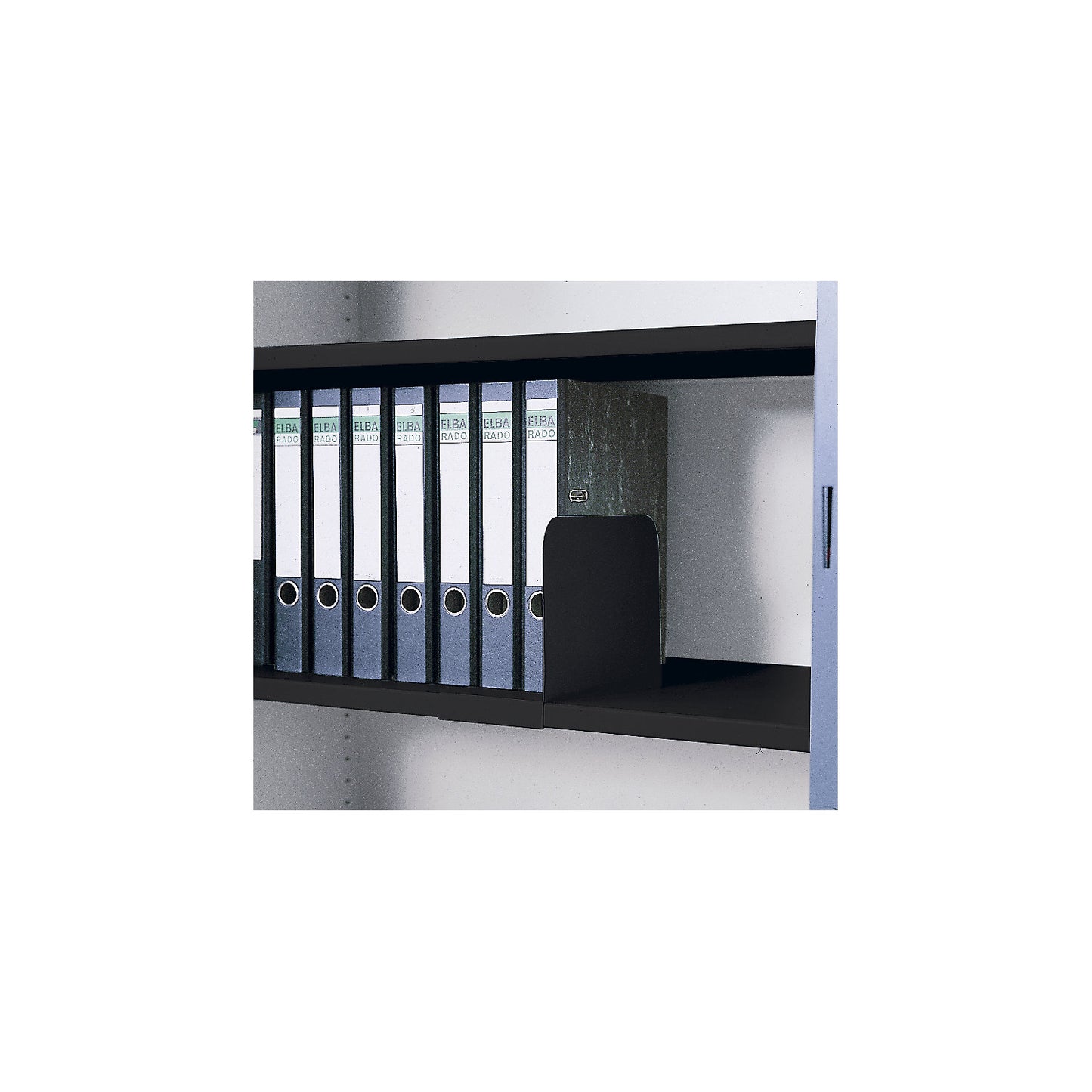 File support, push-on, height 250 mm, pack of 5, graphite black.