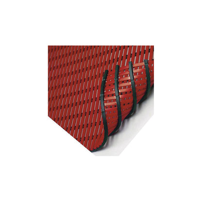 Floor mat for showers and changing rooms, soft PVC, 10 m roll, width 600 mm, red.
