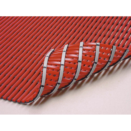 Wet room mat, anti-bacterial, per metre, red, width 1200 mm.