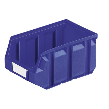 Open fronted storage bin made of polyethylene, LxWxH 342 x 204 x 164 mm, blue, pack of 24.