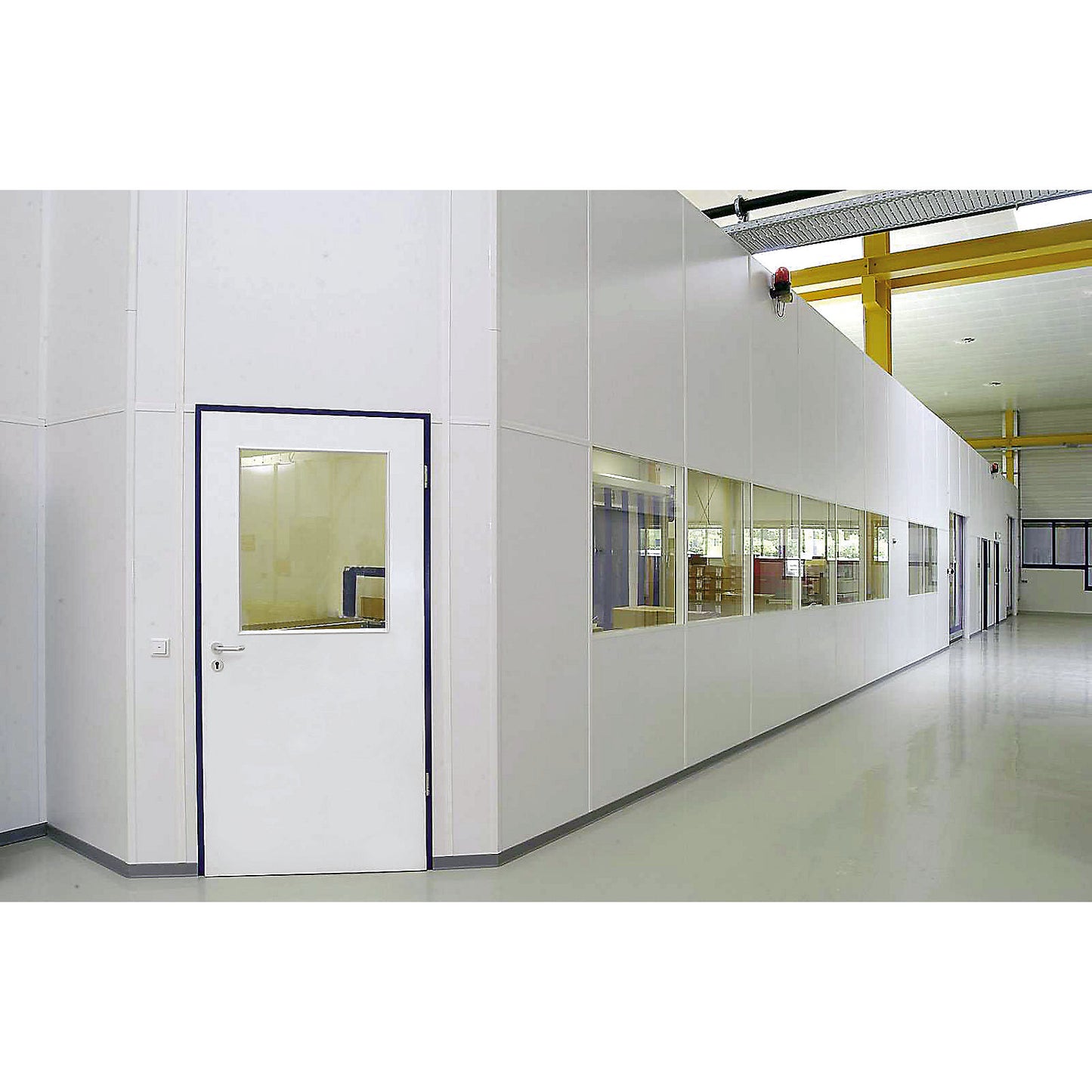 Flexible partition system, wall thickness 82 mm, double door section, HxW 2093 x 1789 mm, without window.