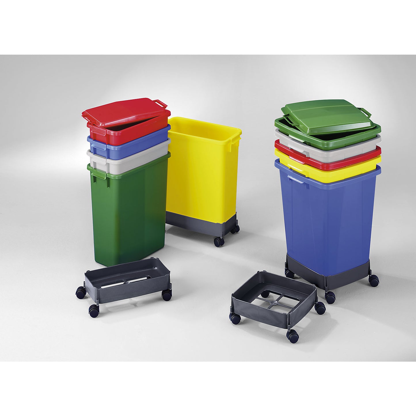 Multi-purpose container, capacity 60 l, LxWxH 555 x 280 x 590 mm, red.