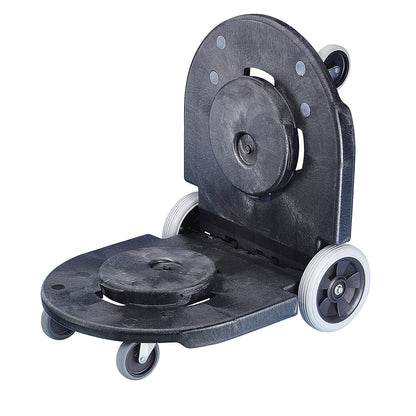BRUTE® transport dolly/wheeled base, tandem dolly, 4 swivel castors, 2 large fixed castors.