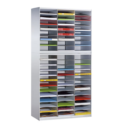 Sorting station, made of polystyrene, 24 compartments, charcoal.