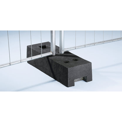 Plastic support foot, for mobile fencing, LxWxH 700 x 250 x 160 mm.