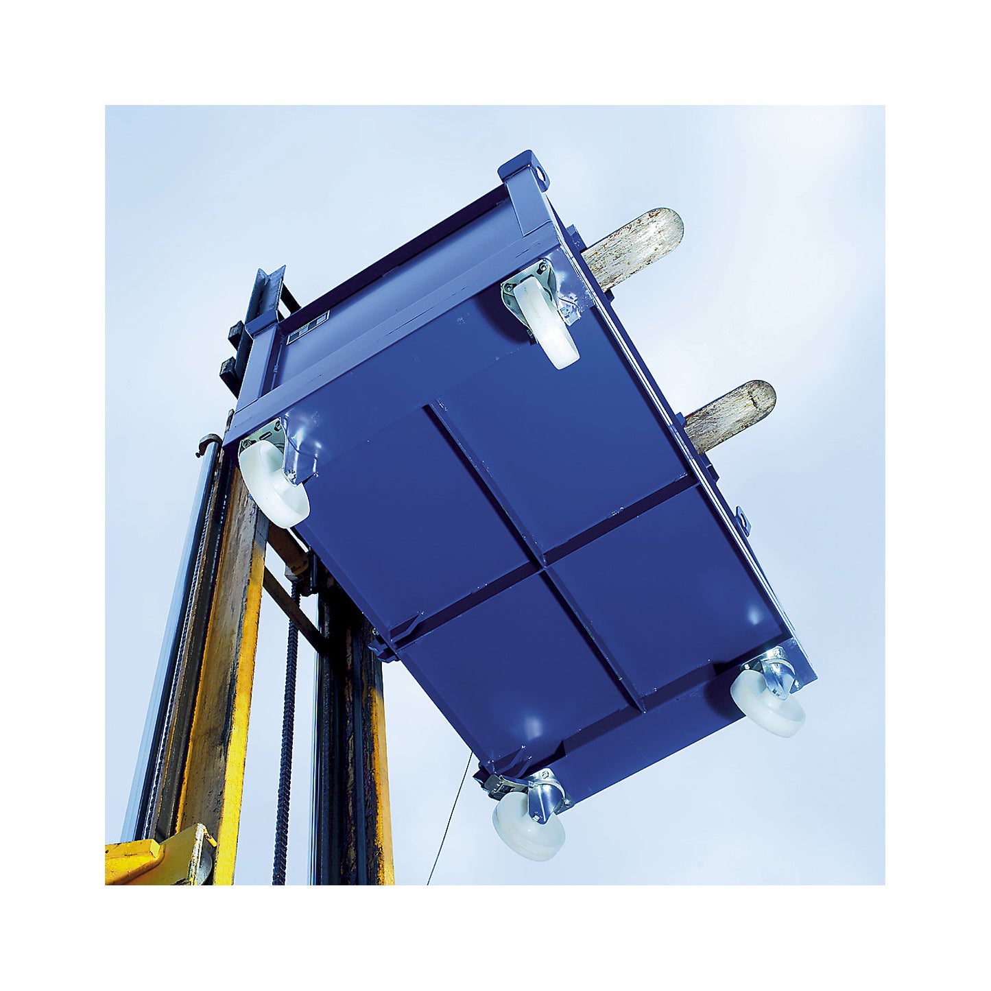 Wheels, for container capacity 1.0 m³, 2 swivel castors and 2 fixed castors, extra cost.