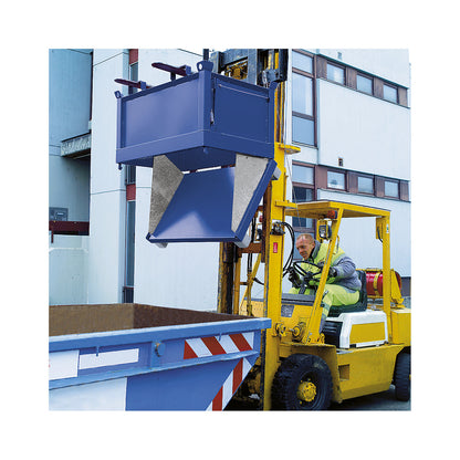 Bottom chute with side walls, for 1.0 - 2.0 m³ container capacity, extra cost.