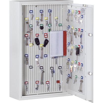 Key safe, security level A and Euro standard S1, light grey, HxWxD 1000 x 1000 x 200 mm, for up to 550 hooks.