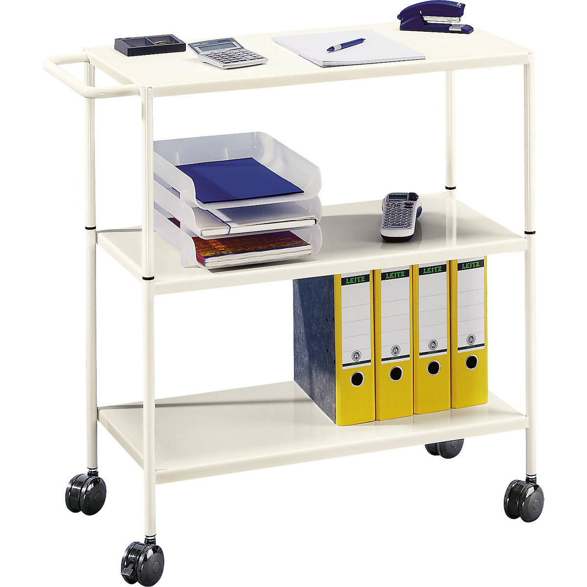 Table trolley, 3 platforms 795 x 400 mm, max. load 100 kg.