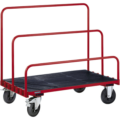 Panel trolley without bars, platform 1600 x 800 mm, max. load 500 kg, sheet zinc platform.